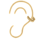 GOLD VERMEIL SIMPLE CONCAVE EAR CUFF