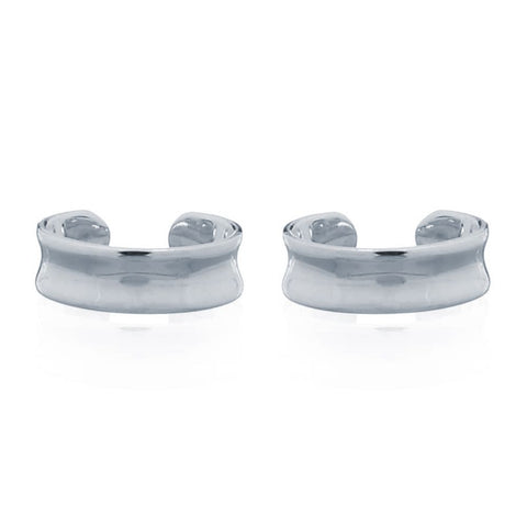 SILVER SIMPLE CONCAVE EAR CUFF