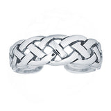 SILVER CELTIC WEAVE TOE RING