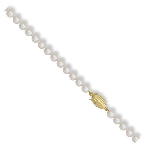 SALTWATER AKOYA CULTURED 6.5-7MM ROUND PEARL NECKLACE WITH 9CT GOLD CLASP