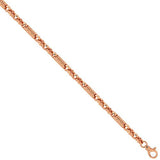 9CT SOLID ROSE GOLD STARS & BARS BRACELET