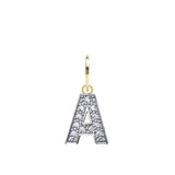 9CT GOLD CUBIC ZIRCONIA INITIAL PENDANT