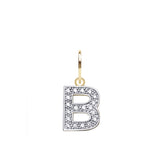 9CT GOLD CUBIC ZIRCONIA INITIAL PENDANT