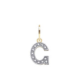 9CT GOLD CUBIC ZIRCONIA INITIAL PENDANT