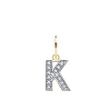 9CT GOLD CUBIC ZIRCONIA INITIAL PENDANT