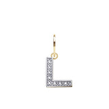 9CT GOLD CUBIC ZIRCONIA INITIAL PENDANT