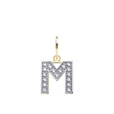 9CT GOLD CUBIC ZIRCONIA INITIAL PENDANT