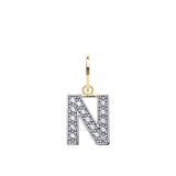 9CT GOLD CUBIC ZIRCONIA INITIAL PENDANT