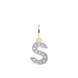 9CT GOLD CUBIC ZIRCONIA INITIAL PENDANT