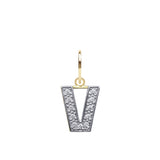 9CT GOLD CUBIC ZIRCONIA INITIAL PENDANT