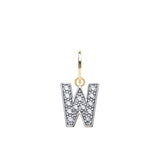 9CT GOLD CUBIC ZIRCONIA INITIAL PENDANT