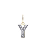 9CT GOLD CUBIC ZIRCONIA INITIAL PENDANT