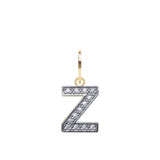 9CT GOLD CUBIC ZIRCONIA INITIAL PENDANT