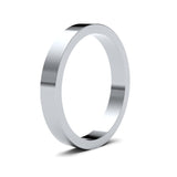 PLATINUM FLAT MIRROR FINISH WEDDING BAND