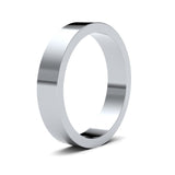 PLATINUM FLAT MIRROR FINISH WEDDING BAND