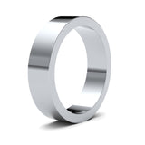 PLATINUM FLAT MIRROR FINISH WEDDING BAND