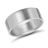 PLATINUM FLAT MIRROR FINISH WEDDING BAND