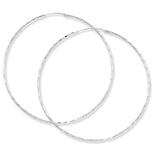 SILVER DIAMOND CUT SLEEPER HOOP EARRINGS