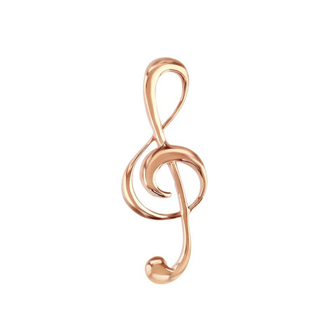 ROSE GOLD VERMEIL TREBLE CLEF PENDANT