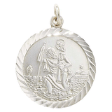 SILVER ST CHRISTOPHER PENDANT
