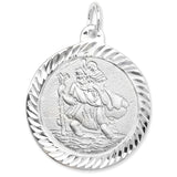 SILVER ST CHRISTOPHER PENDANT