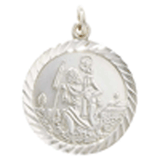 SILVER ST CHRISTOPHER PENDANT