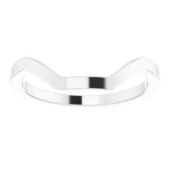 PLATINUM GEOMETRIC SHAPED WEDDING BAND