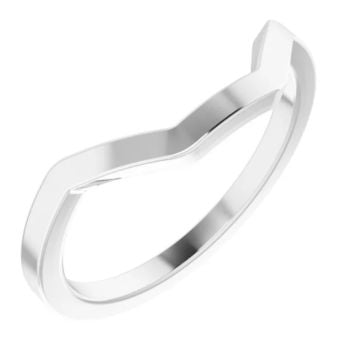 PLATINUM GEOMETRIC SHAPED WEDDING BAND