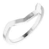 14CT WHITE GOLD GEOMETRIC SHAPED WEDDING BAND