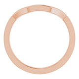 14CT ROSE GOLD GEOMETRIC SHAPED WEDDING BAND