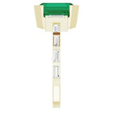 14CT GOLD EMERALD-CUT LAB-CREATED EMERALD & BAGUETTE DIAMOND ENGAGEMENT RING