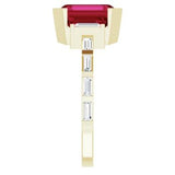 14CT GOLD EMERALD-CUT CREATED RUBY & BAGUETTE DIAMOND ENGAGEMENT RING