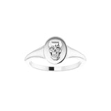 SILVER SKULL SIGNET RING