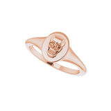 14CT ROSE GOLD SKULL SIGNET RING