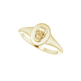 14CT GOLD SKULL SIGNET RING