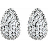 14CT GOLD 1.75CT LAB-GROWN DIAMOND TEARDROP EARRINGS