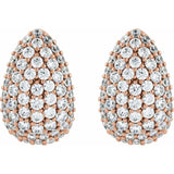 14CT GOLD 1.75CT LAB-GROWN DIAMOND TEARDROP EARRINGS