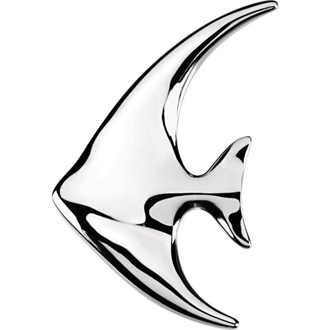 SILVER ANGEL FISH BROOCH
