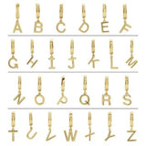 14CT GOLD SINGLE HINGED HUGGIE INITIAL EARRING