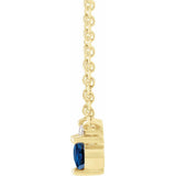PLATINUM NATURAL SAPPHIRE & DIAMOND NECKLACE
