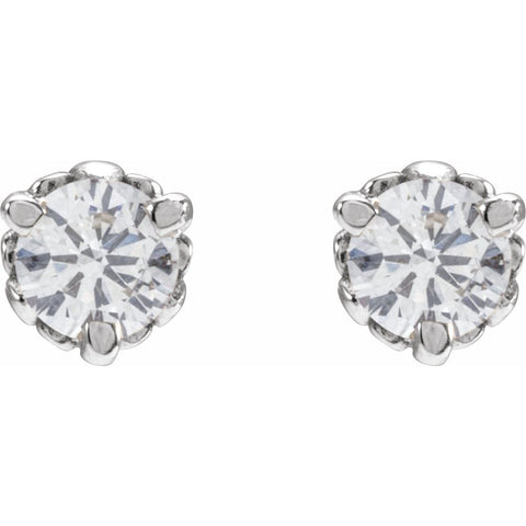 PLATINUM INFINITY DIAMOND SOLITAIRE STUDS