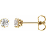 14CT GOLD INFINITY DIAMOND SOLITAIRE STUDS