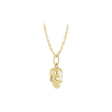 14CT GOLD SKULL NECKLACE