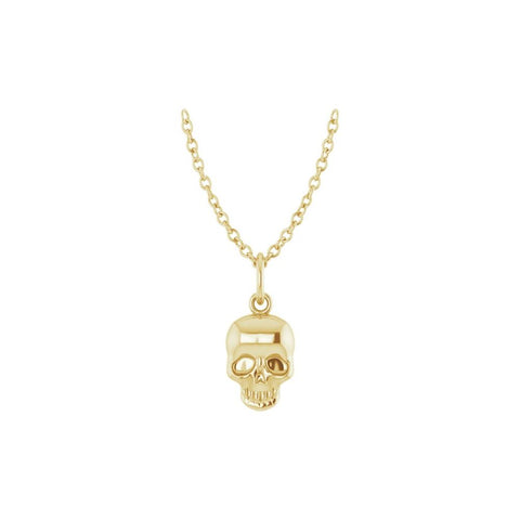 14CT GOLD SKULL NECKLACE