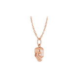 14CT ROSE GOLD SKULL NECKLACE