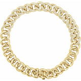 14CT GOLD .75CT DIAMOND CURB BRACELET