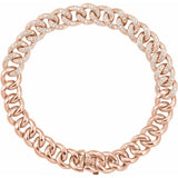 14CT ROSE GOLD .75CT DIAMOND CURB BRACELET