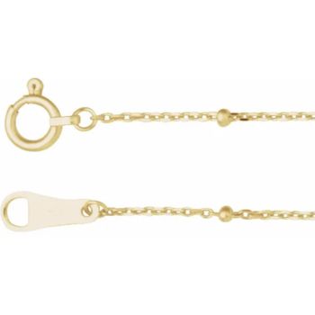 10CT GOLD SATELLITE CABLE CHAIN BRACELET