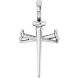 SILVER NAIL CROSS PENDANT