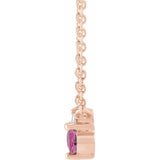 PLATINUM NATURAL PINK SAPPHIRE & DIAMOND NECKLACE